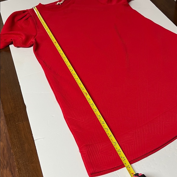 JODIFL Vibrant Red Textured Dress Large New with Tags - Picture 14 of 15